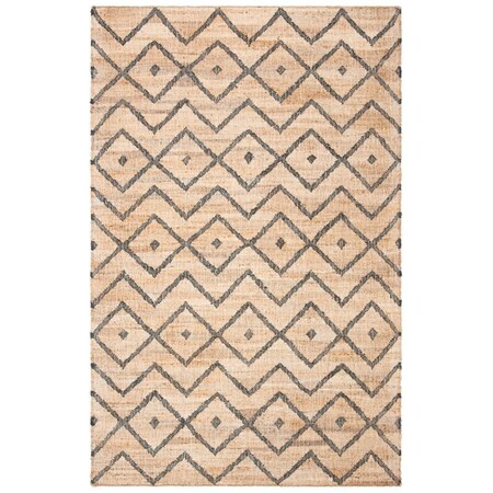 Safavieh 10 x 14 ft. Kilim Hand Loomed Rectangle Rug Natural & Charcoal KLM750A-10